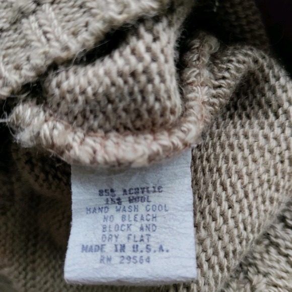 Vintage Sahara Club Brown V Neck Button Front Cardigan Size Medium Cottagecore - Picture 4 of 7